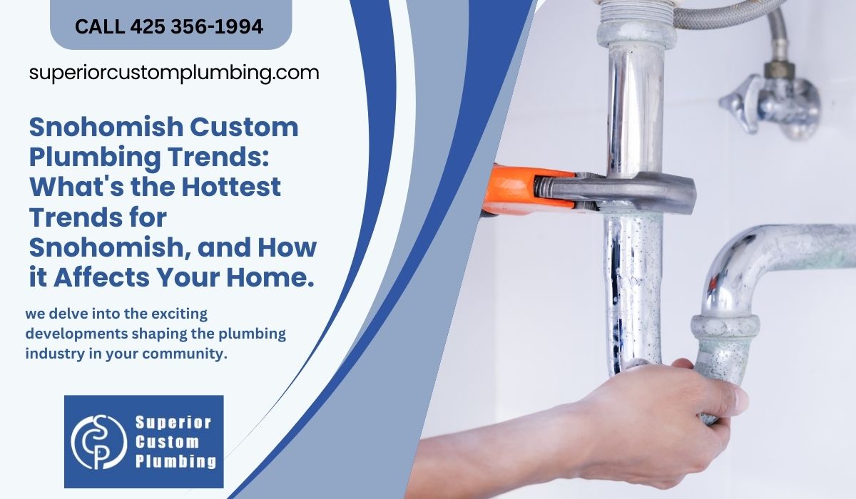 Snohomish Custom Plumbing Trends: What's the Hottest Trends for Snohomish, and How it Affects Your Home.